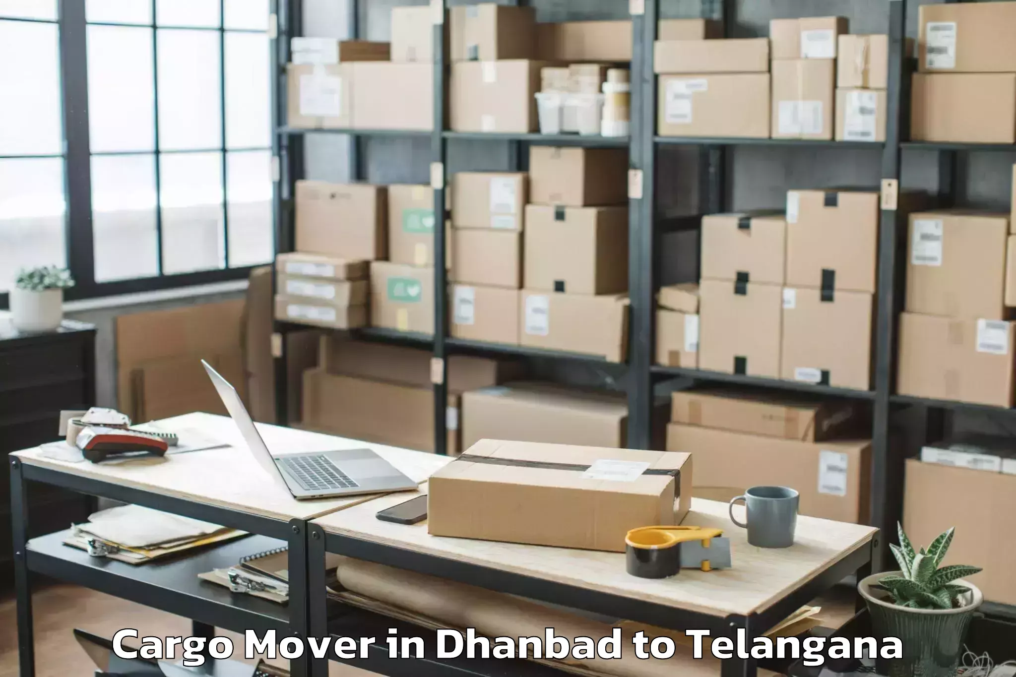 Hassle-Free Dhanbad to Konijerla Cargo Mover